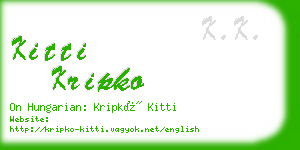 kitti kripko business card