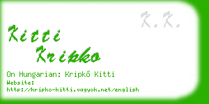 kitti kripko business card